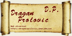 Dragan Prolović vizit kartica